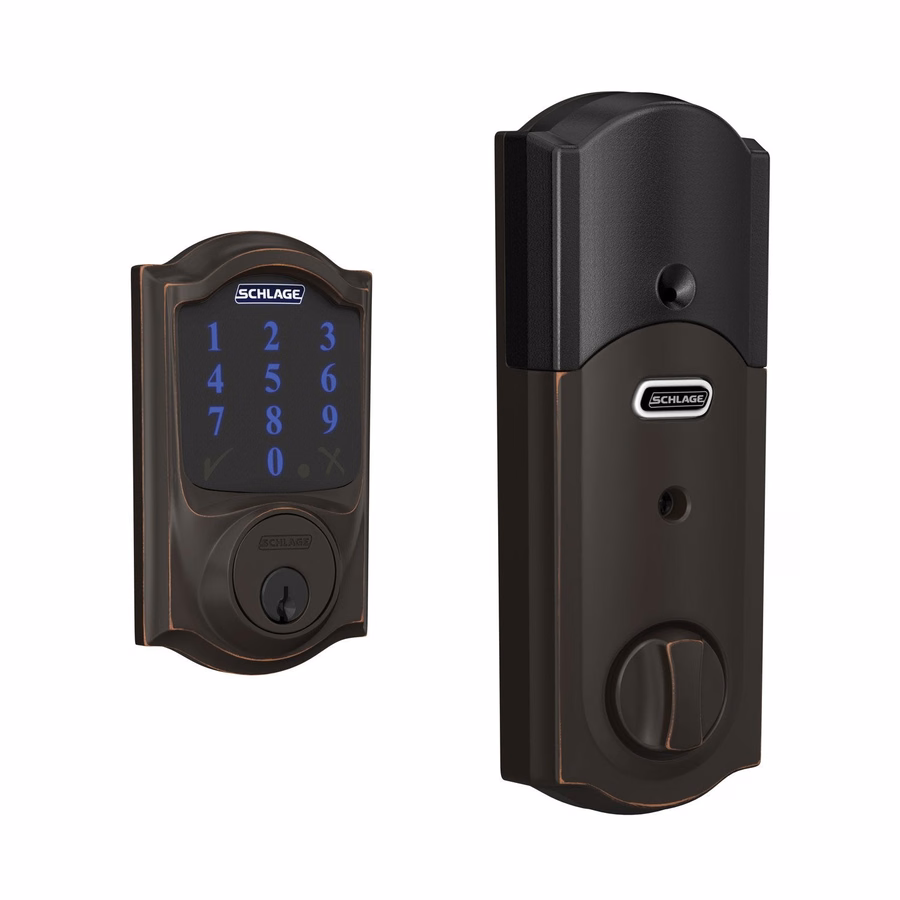 Schlage Connect Smart Deadbolt, Z-Wave Plus Enabled współpracuje z pierścieniowym systemem alarmowym